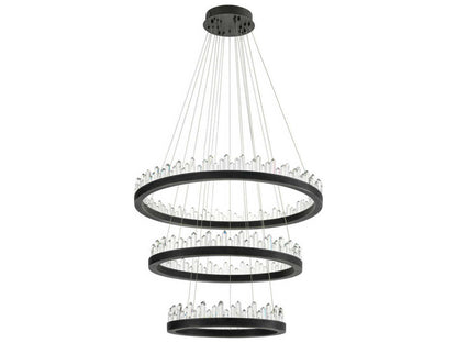 Eichholtz Randall 3-Ring Integrated LED Chandelier in Bronze Finish
