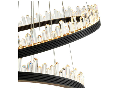 Eichholtz Randall 3-Ring Integrated LED Chandelier in Bronze Finish