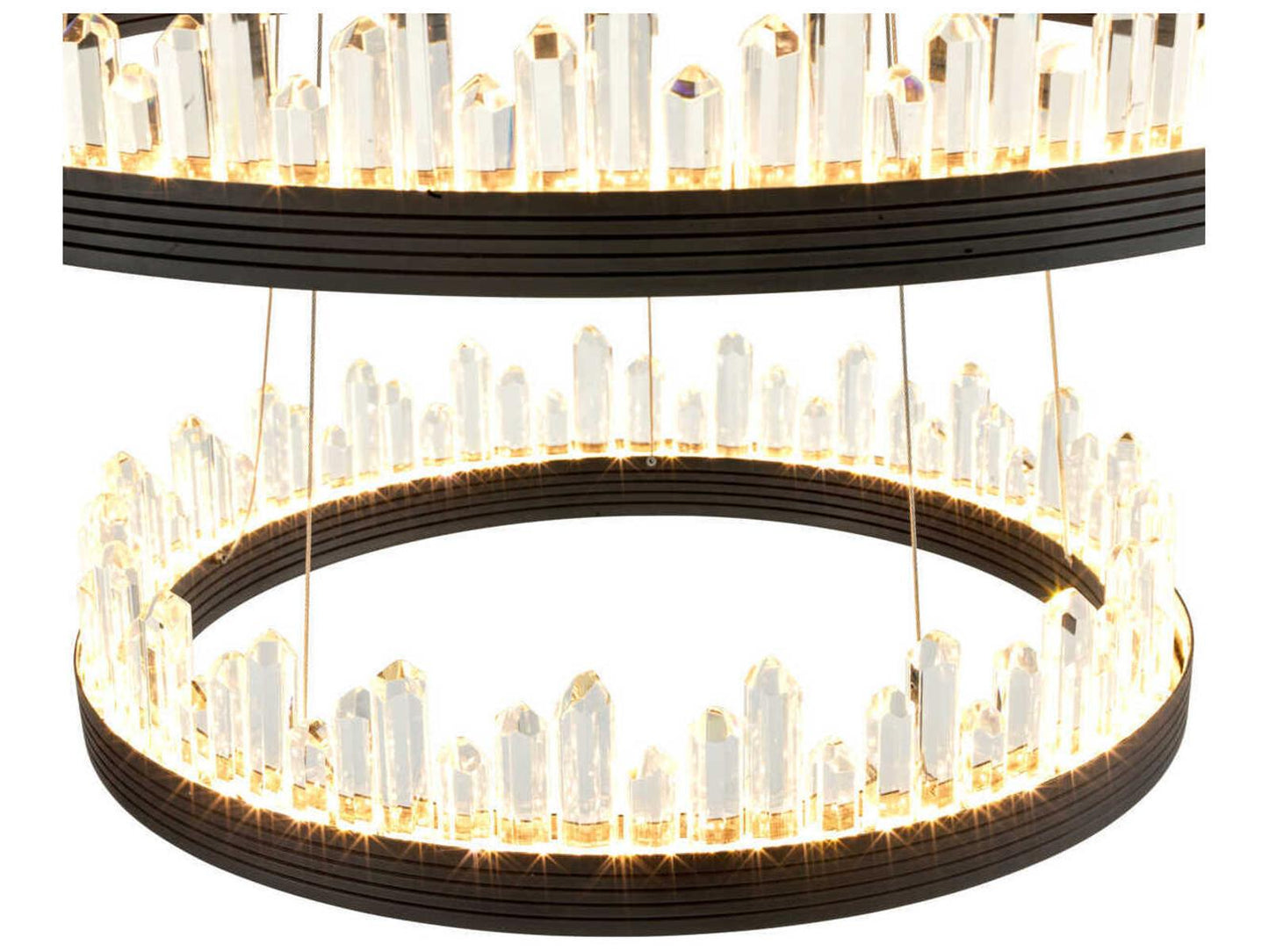 Eichholtz Randall 3-Ring Integrated LED Chandelier in Bronze Finish