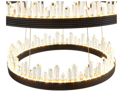 Eichholtz Randall 3-Ring Integrated LED Chandelier in Bronze Finish