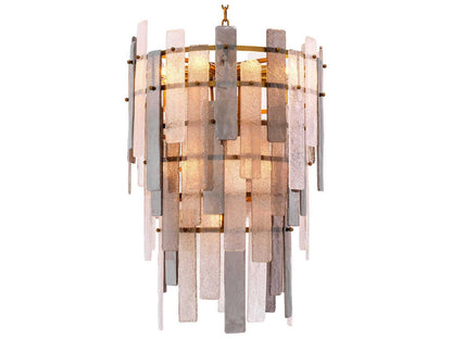 Eichholtz Greyson 13-Light Chandelier in Antique Brass and Hand Blown Glass