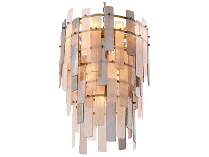 Eichholtz Greyson 13-Light Chandelier in Antique Brass and Hand Blown Glass