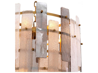 Eichholtz Greyson 13-Light Chandelier in Antique Brass and Hand Blown Glass