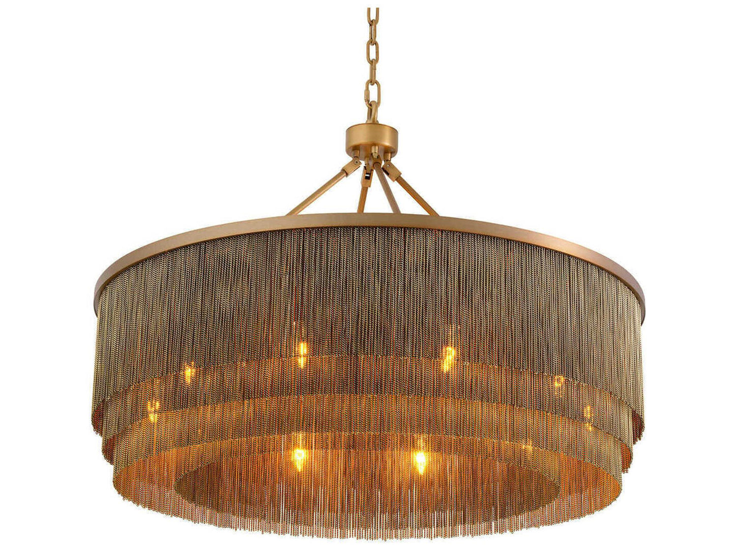Eichholtz Tissot 10-Light Chandelier in Antique Brass