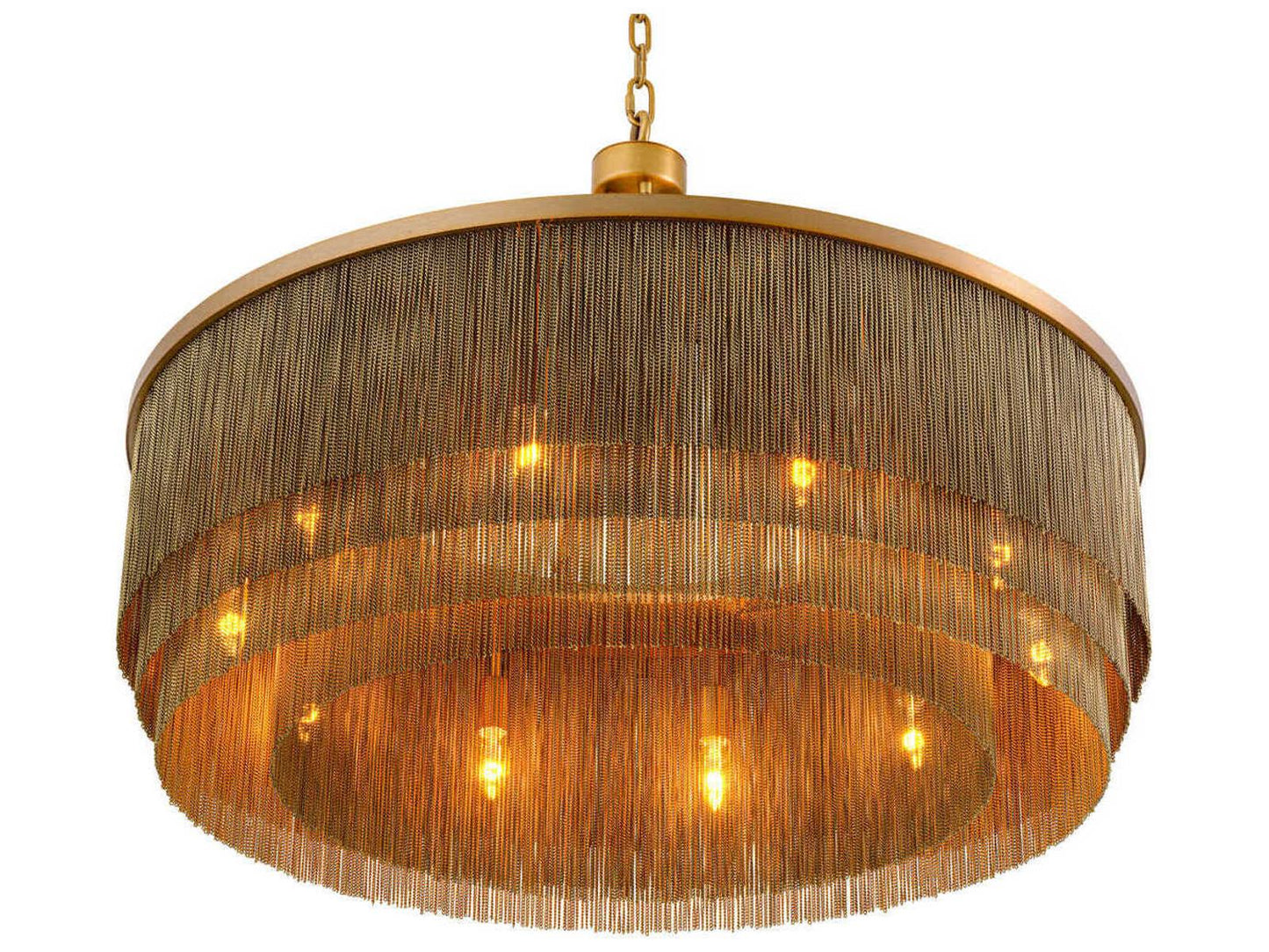 Eichholtz Tissot 10-Light Chandelier in Antique Brass
