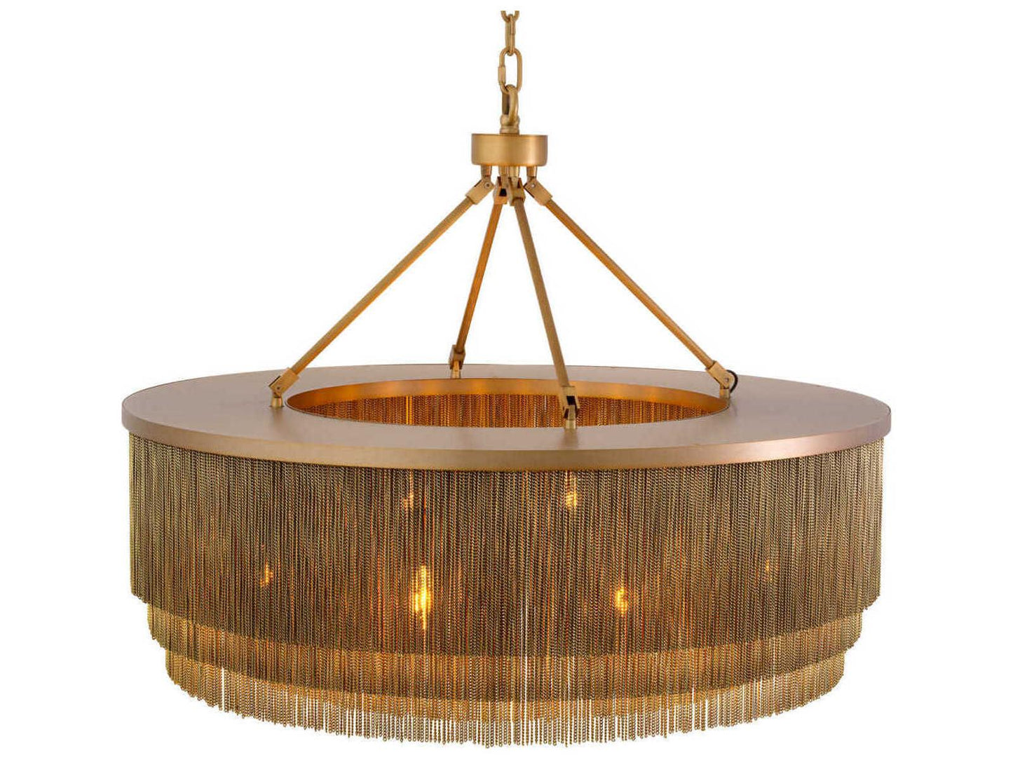 Eichholtz Tissot 10-Light Chandelier in Antique Brass