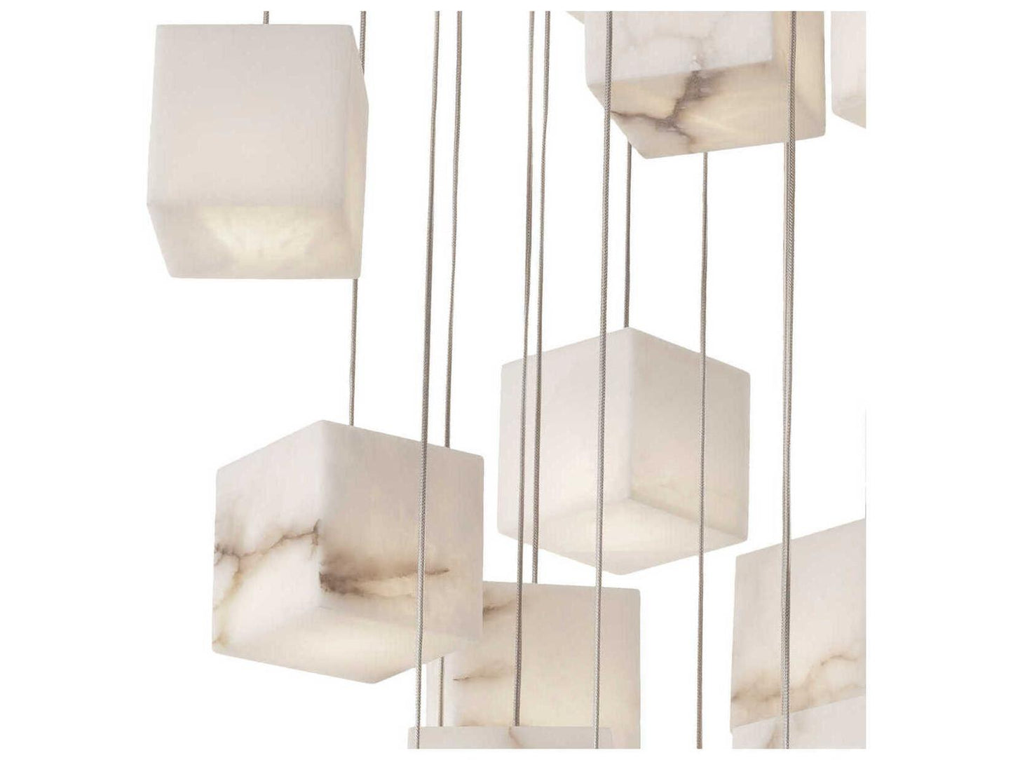 Eichholtz Duboce 25-Light Chandelier with Alabaster Blocks in Antique Brass