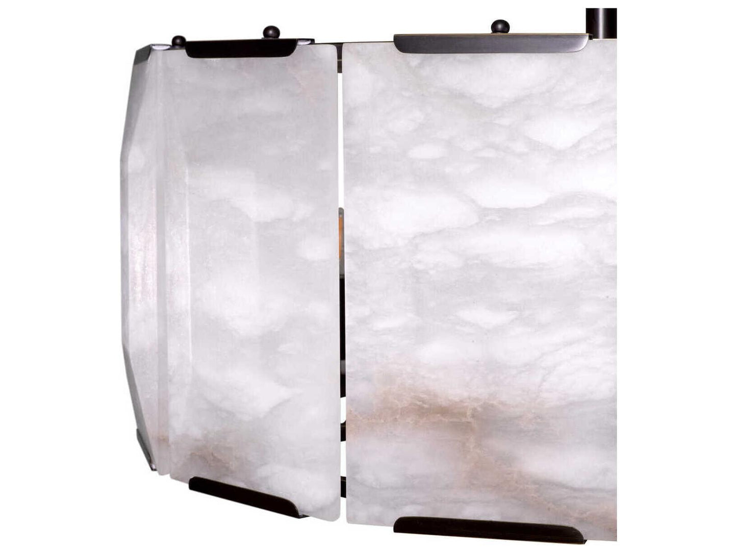 Eichholtz Ortiz 6-Light Chandelier with Alabaster Panels in Bronze Highlight Finish