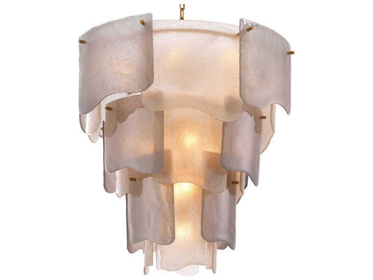 Eichholtz 13-Light Asinara L Chandelier in Antique Brass and Smoke Glass