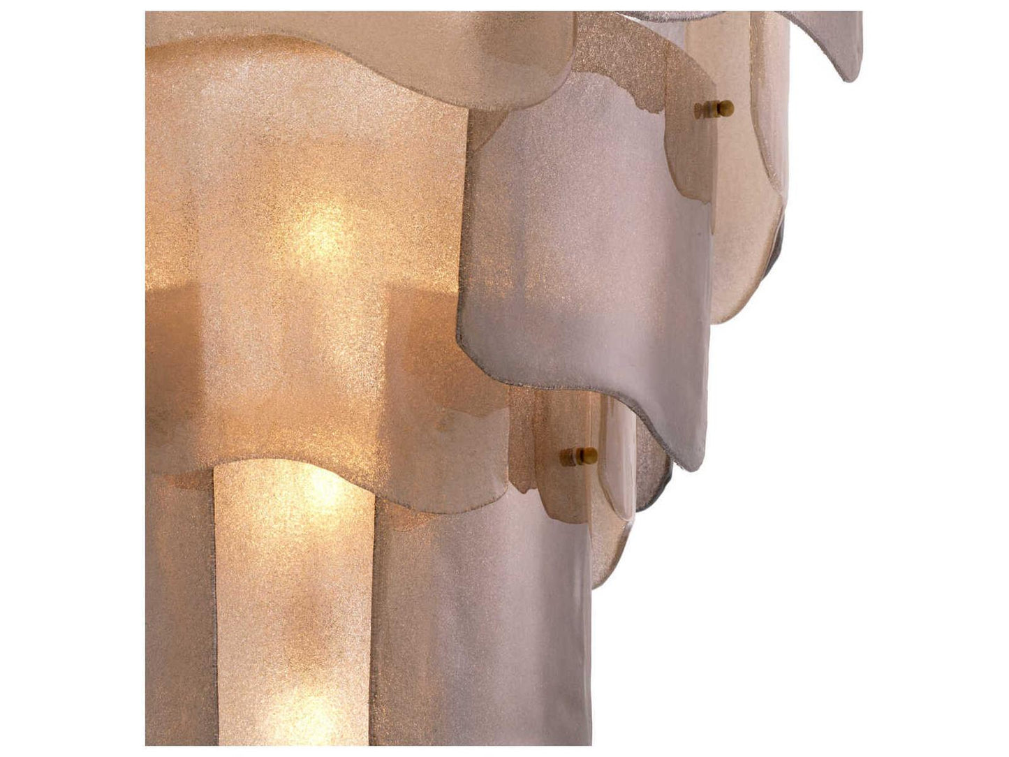Eichholtz 13-Light Asinara L Chandelier in Antique Brass and Smoke Glass
