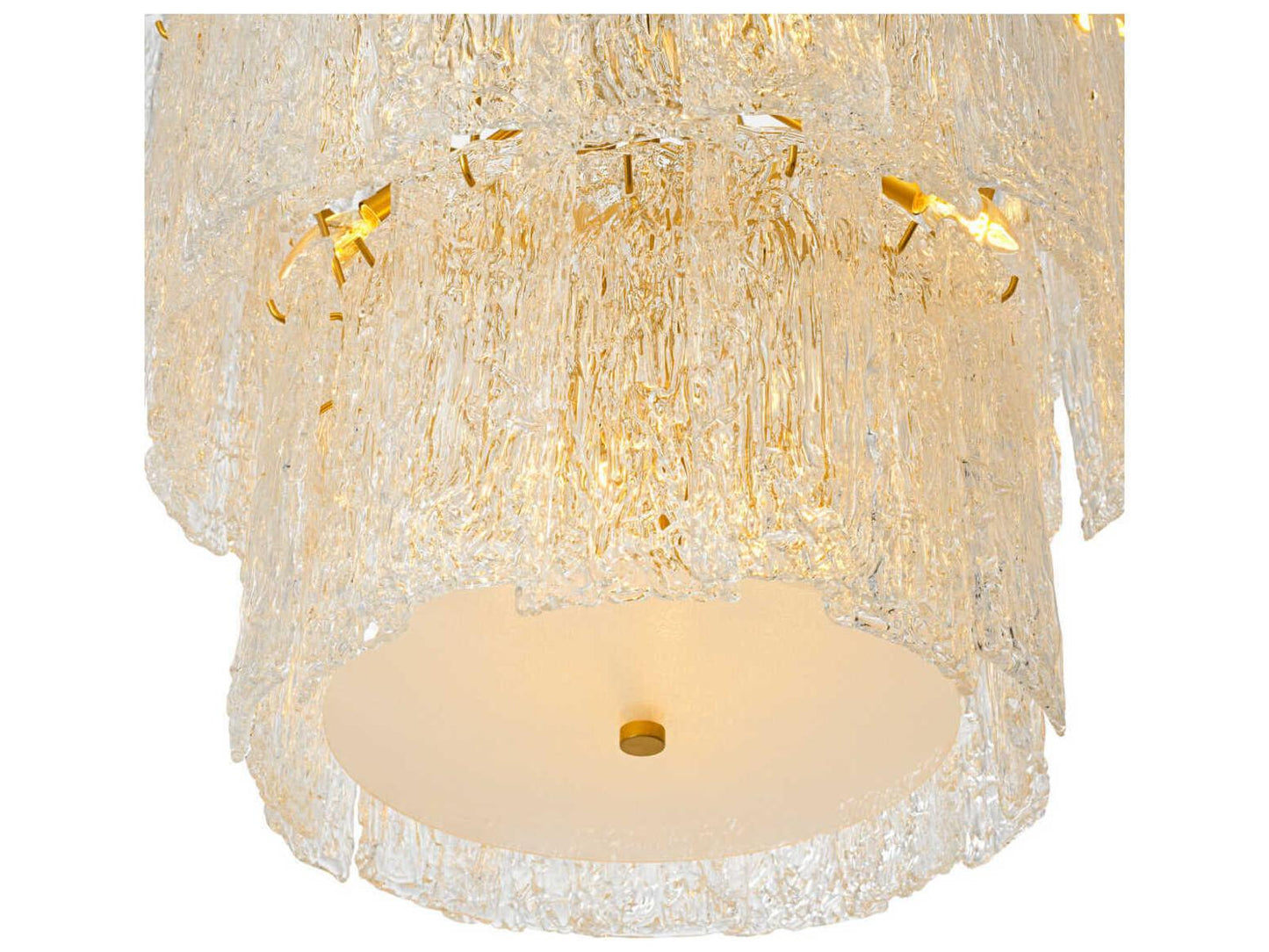 Eichholtz Almeria 18-Light Chandelier in Antique Brass with Handmade Glass