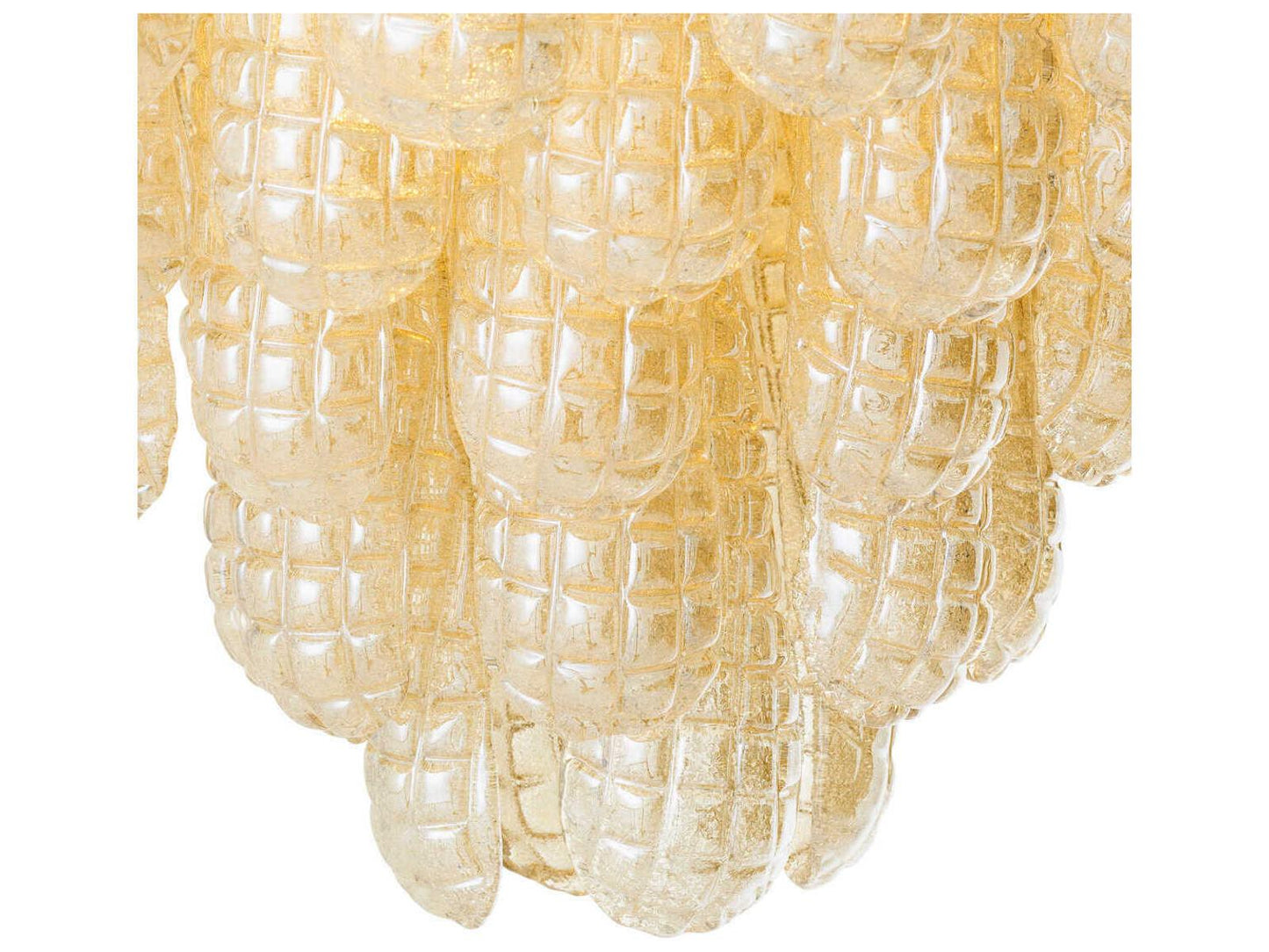 Eichholtz Chaves S 9-Light Champagne Glass Chandelier in Antique Brass Finish