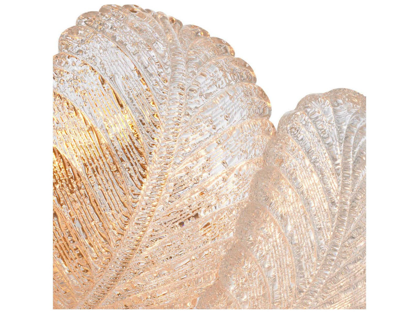 Eichholtz Cabrillo 7-Light Textured Glass Chandelier in Antique Brass Finish