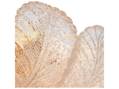 Eichholtz Cabrillo 7-Light Textured Glass Chandelier in Antique Brass Finish