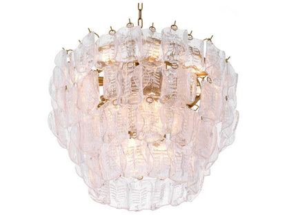 Eichholtz 14-Light Solange Chandelier in Antique Brass and Clear Glass