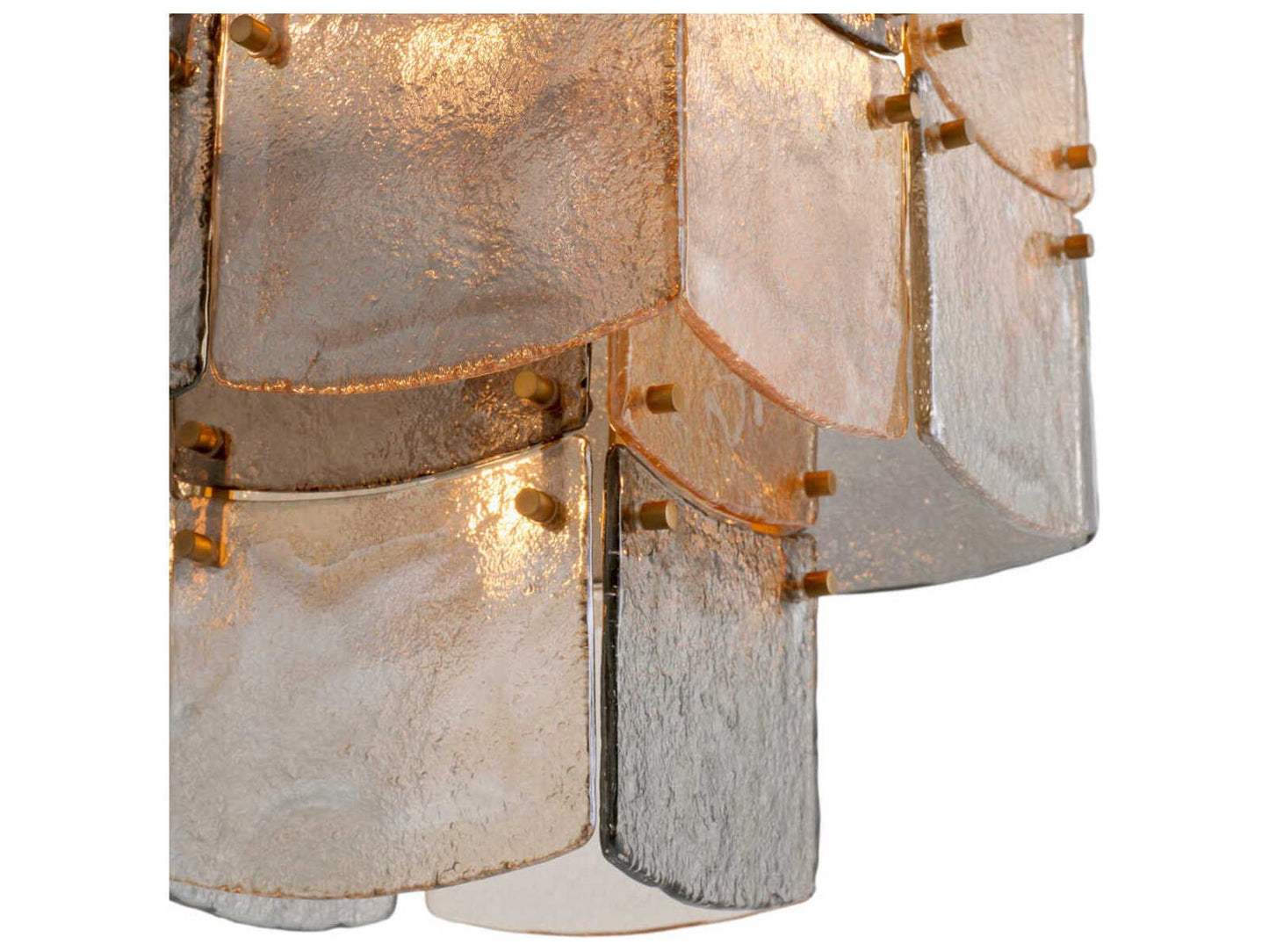 Eichholtz Laurent 17-Light Tiered Glass Chandelier in Antique Brass