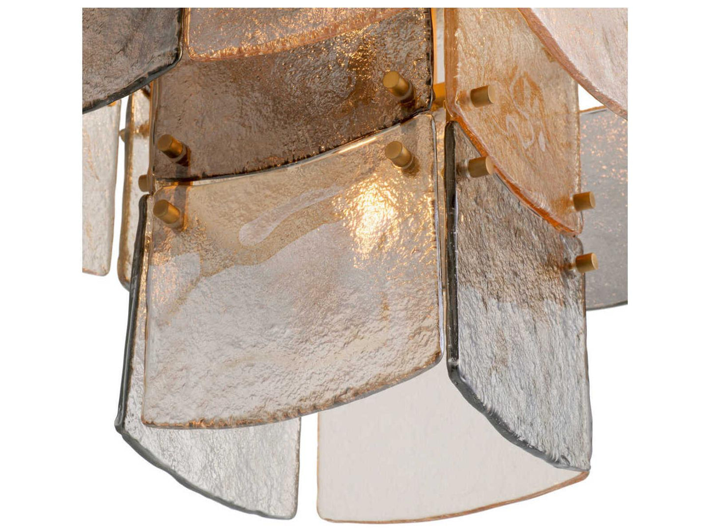 Eichholtz Laurent 17-Light Tiered Glass Chandelier in Antique Brass