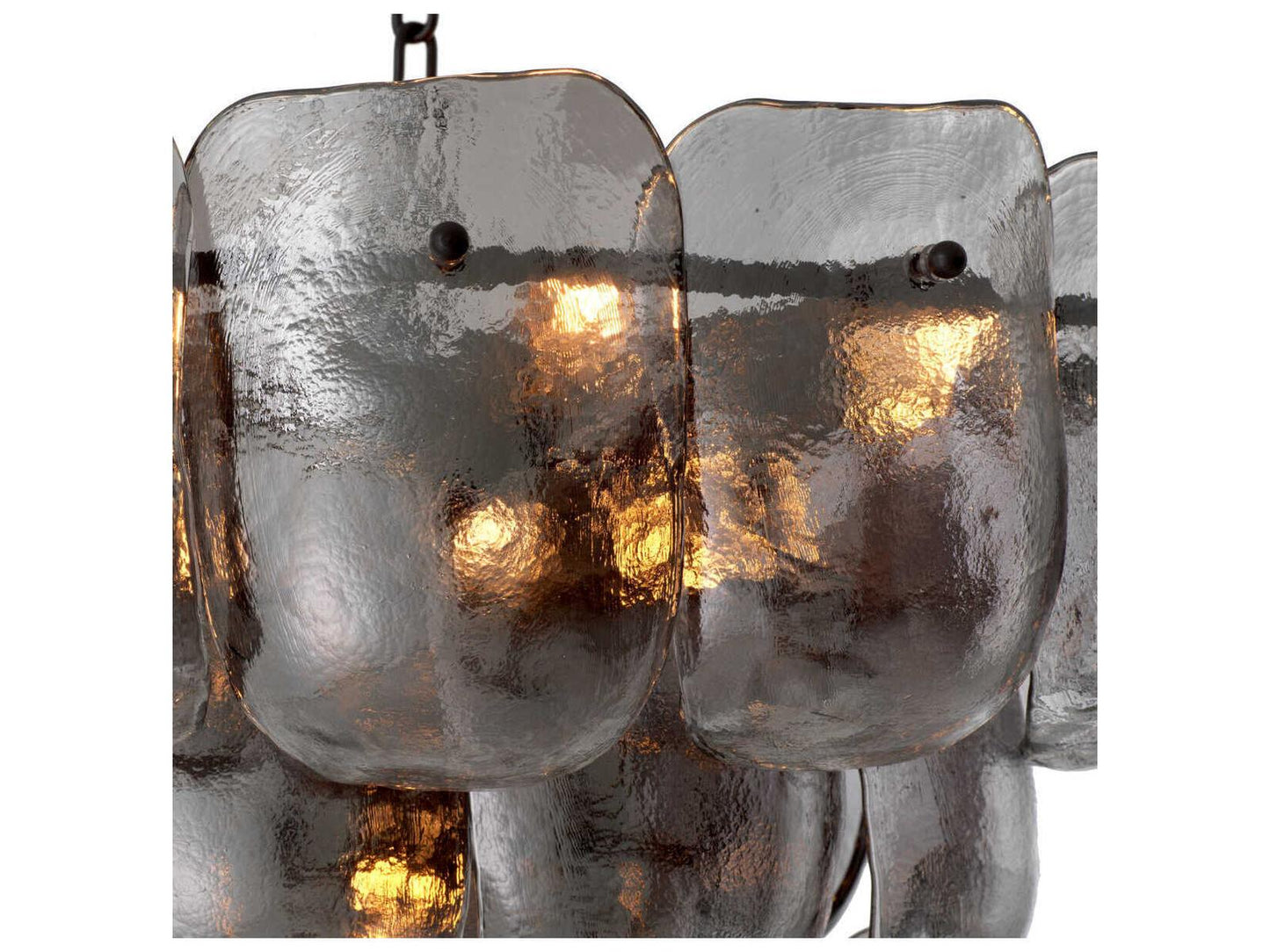 Eichholtz Gustave 13-Light Smoke Glass Chandelier in Bronze