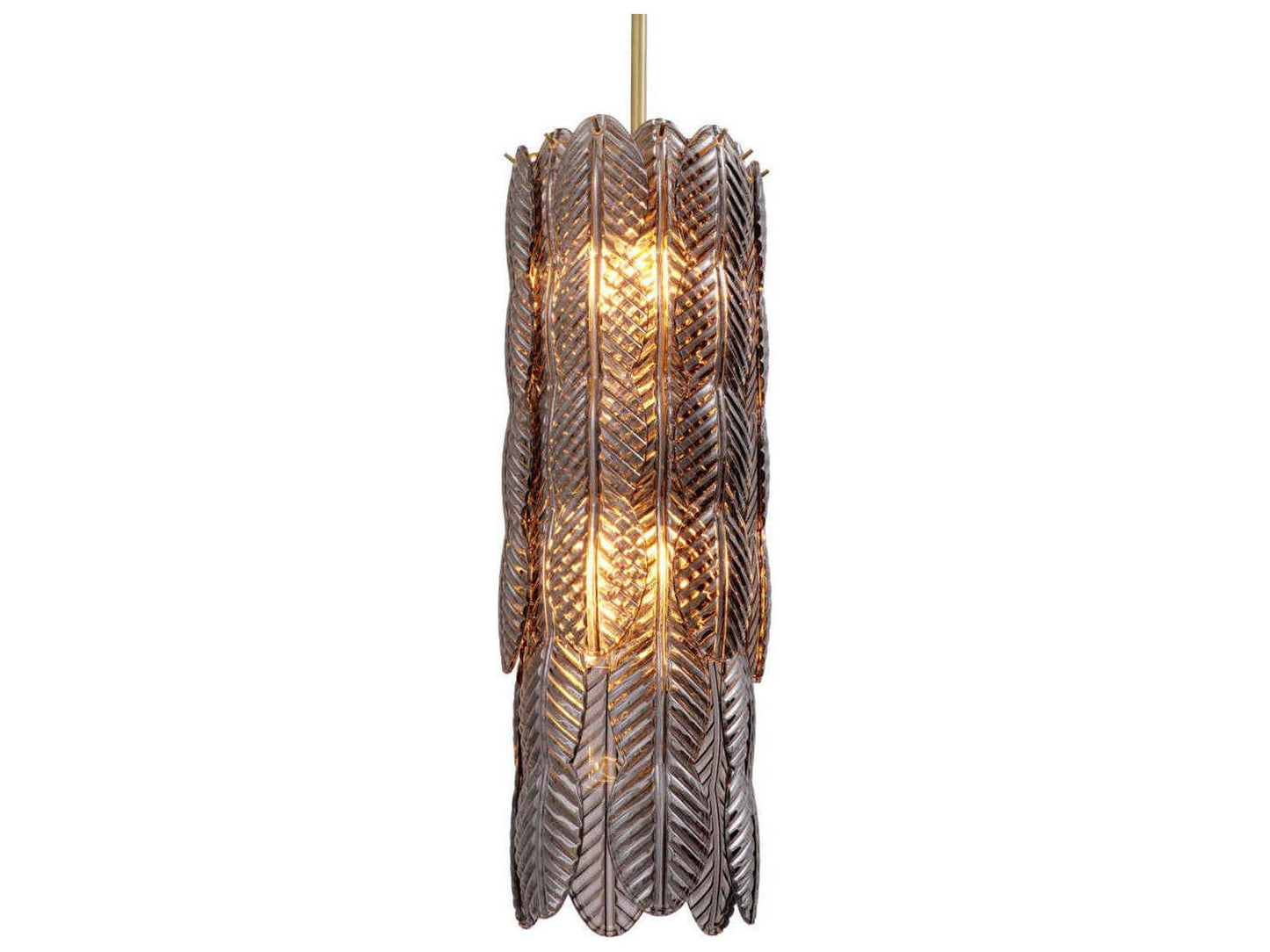 Eichholtz 6-Light Sahure Chandelier in Antique Bronze with Smoked Glass