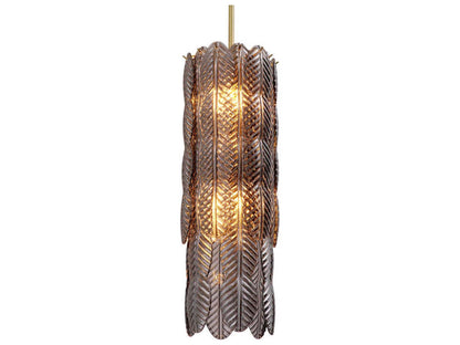 Eichholtz 6-Light Sahure Chandelier in Antique Bronze with Smoked Glass