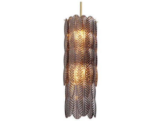 Eichholtz 6-Light Sahure Chandelier in Antique Bronze with Smoked Glass