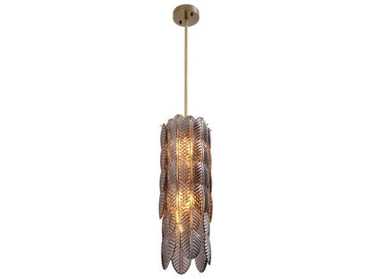 Eichholtz 6-Light Sahure Chandelier in Antique Bronze with Smoked Glass