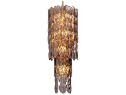 Eichholtz Sahure 18-Light Chandelier with Brushed Brass Finish and Smoke Glass
