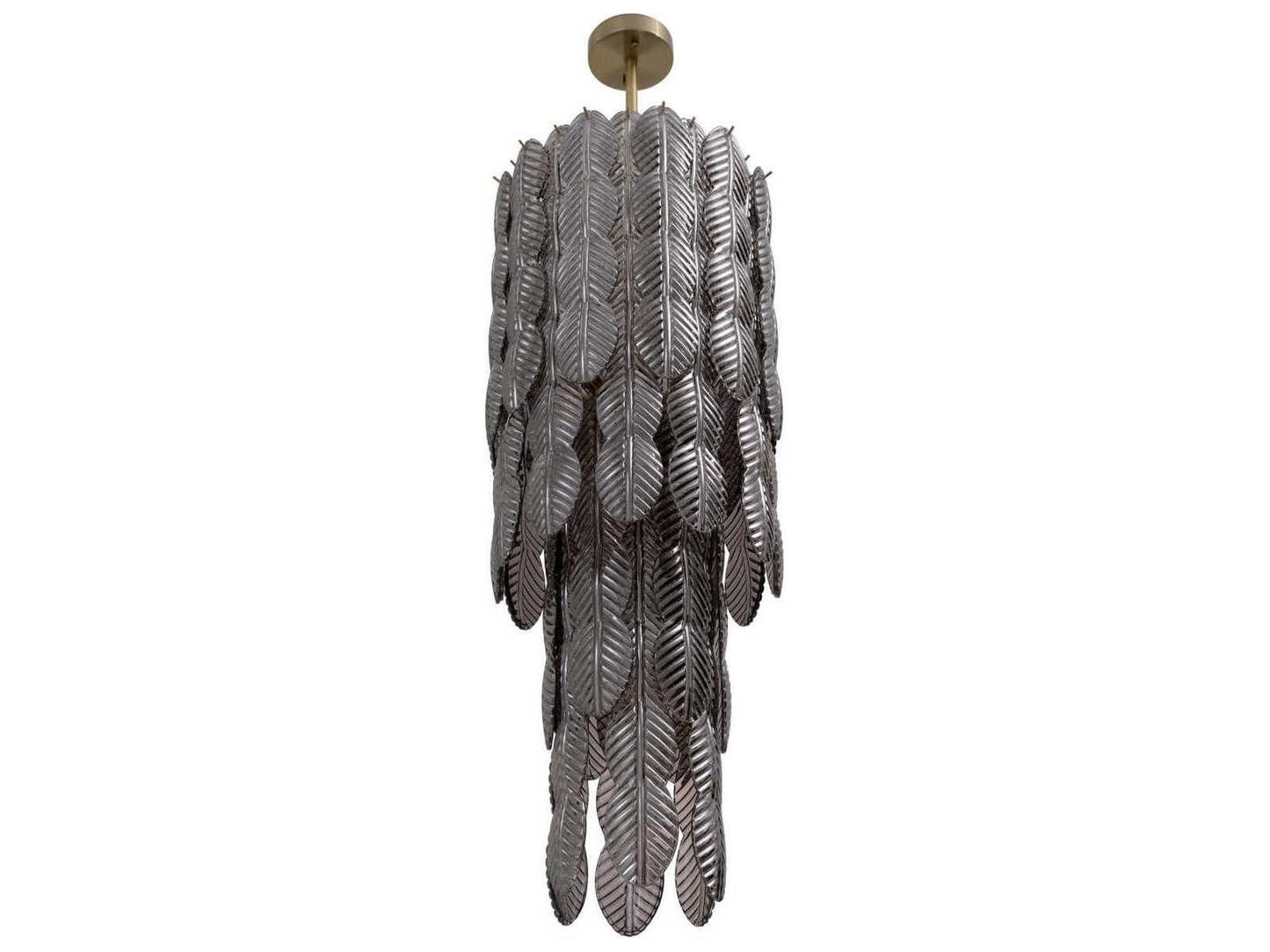 Eichholtz Sahure 18-Light Chandelier with Brushed Brass Finish and Smoke Glass