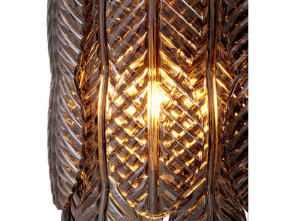 Eichholtz Sahure 18-Light Chandelier with Brushed Brass Finish and Smoke Glass