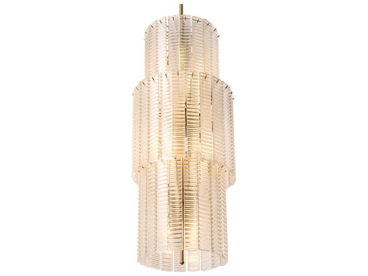 Eichholtz 15-Light Imperial Chandelier in Brushed Brass with Clear Glass