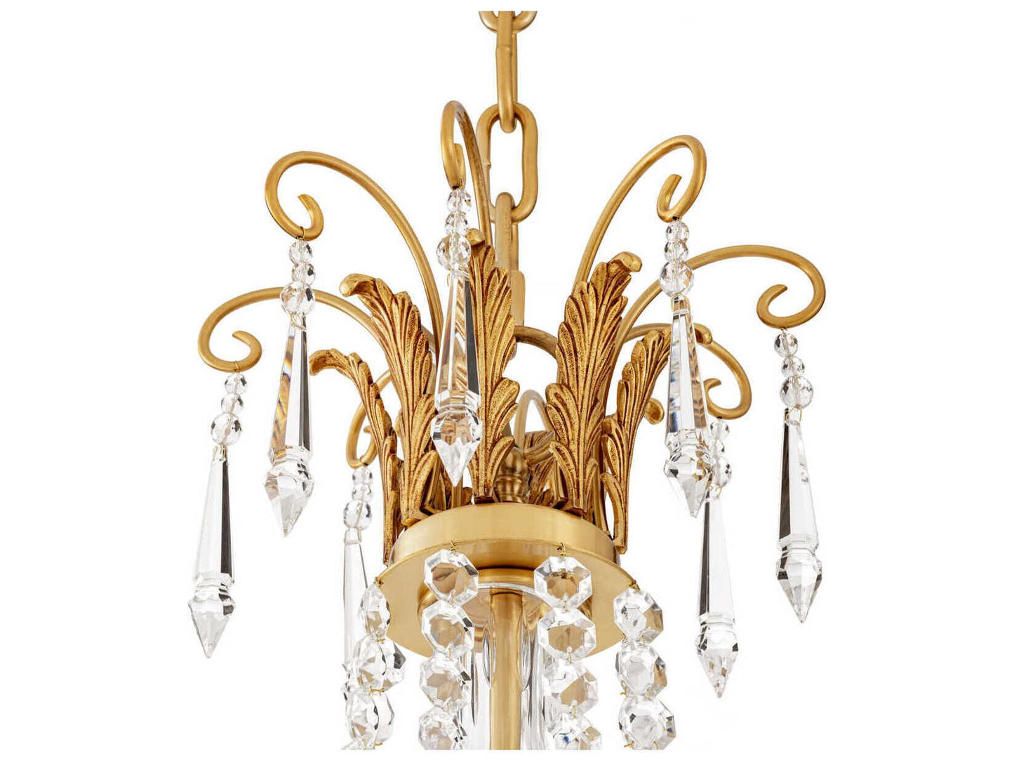 Eichholtz Duvaux 8-Light Traditional Crystal Chandelier in Antique Gold