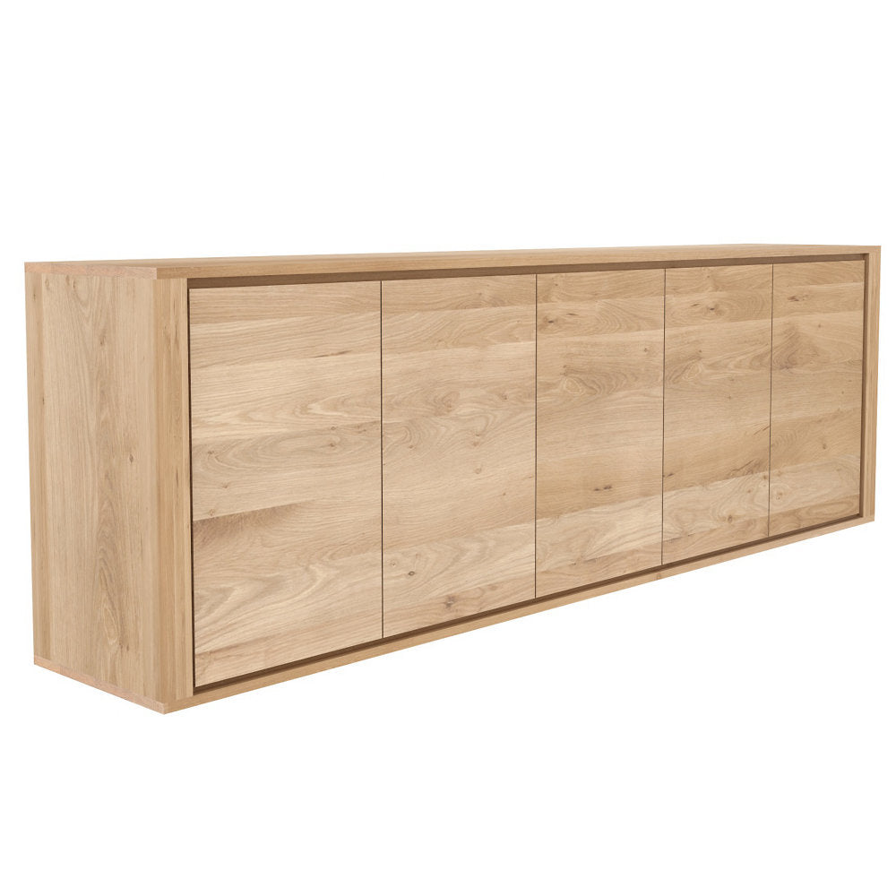 Oak Shadow Sideboard - 5 Doors