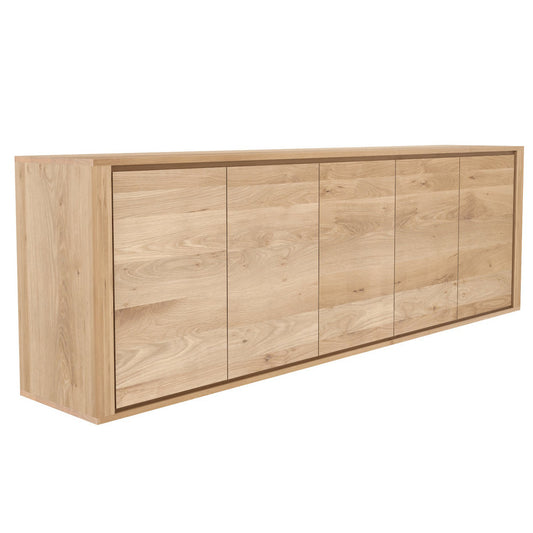Oak Shadow Sideboard - 5 Doors