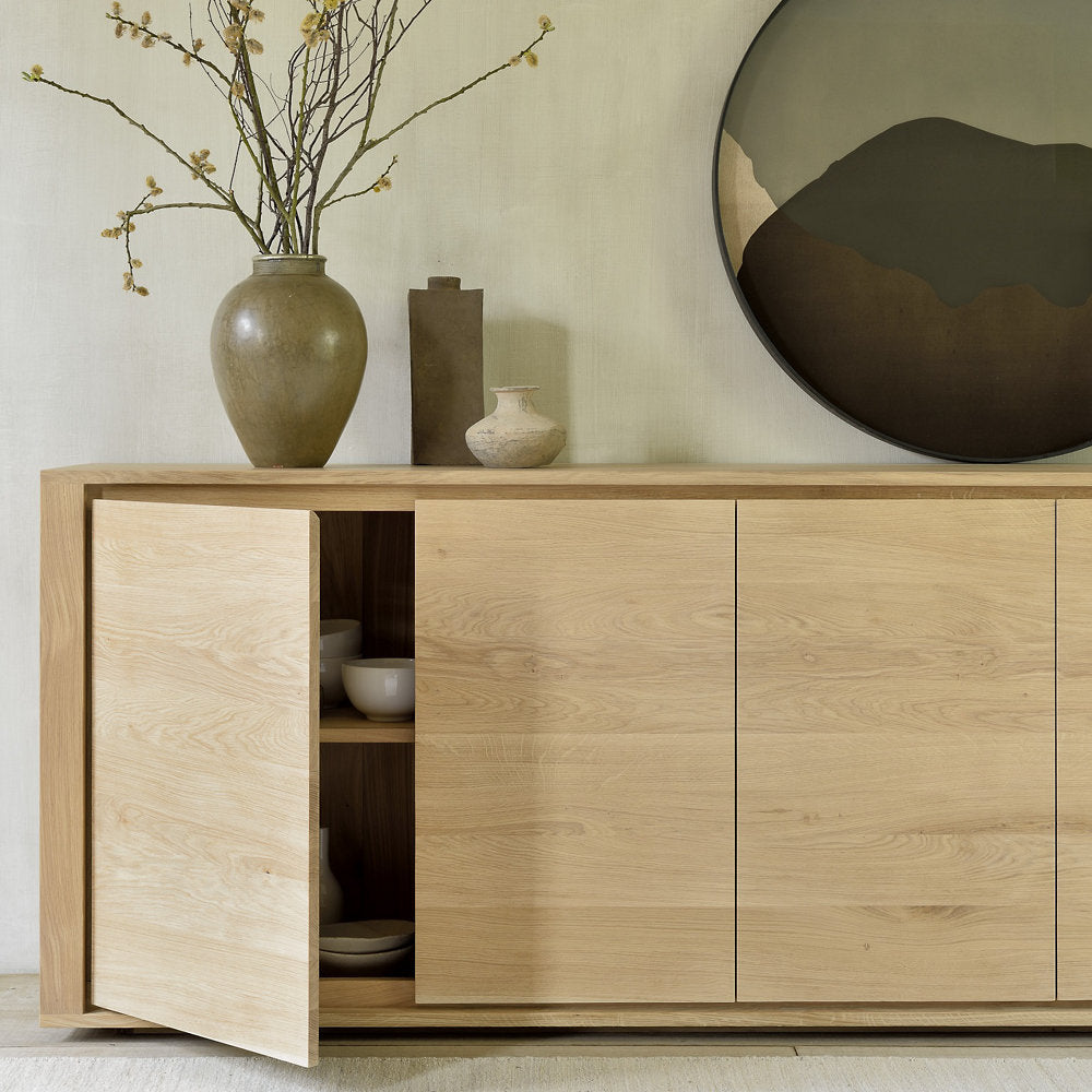 Oak Shadow Sideboard - 5 Doors