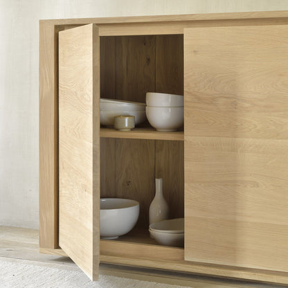 Oak Shadow Sideboard - 5 Doors