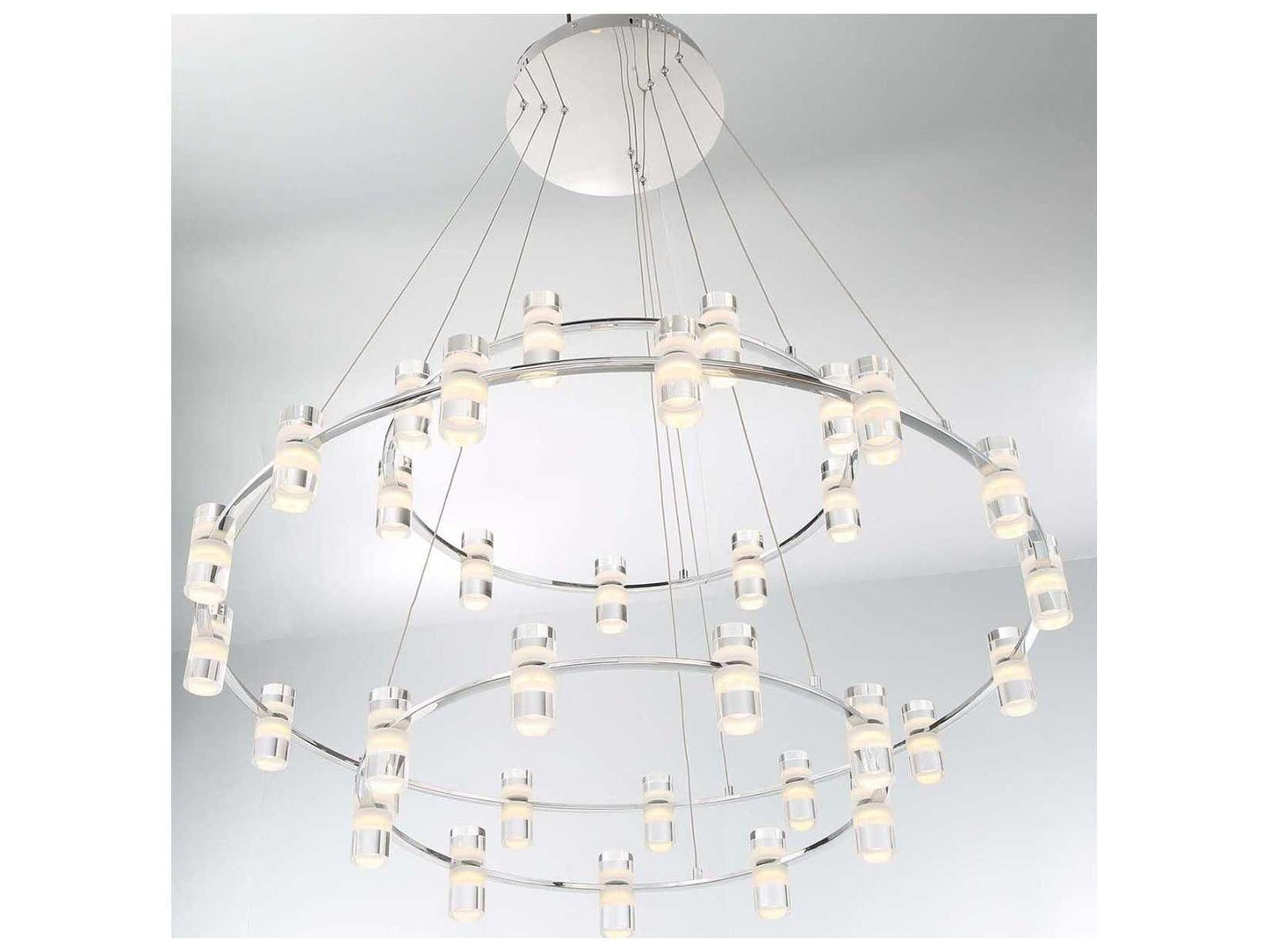 Eurofase Netto 33-Light Integrated LED Round Chandelier in Chrome