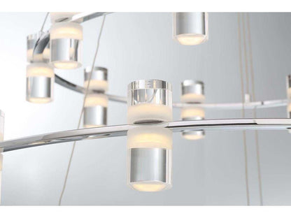 Eurofase Netto 33-Light Integrated LED Round Chandelier in Chrome