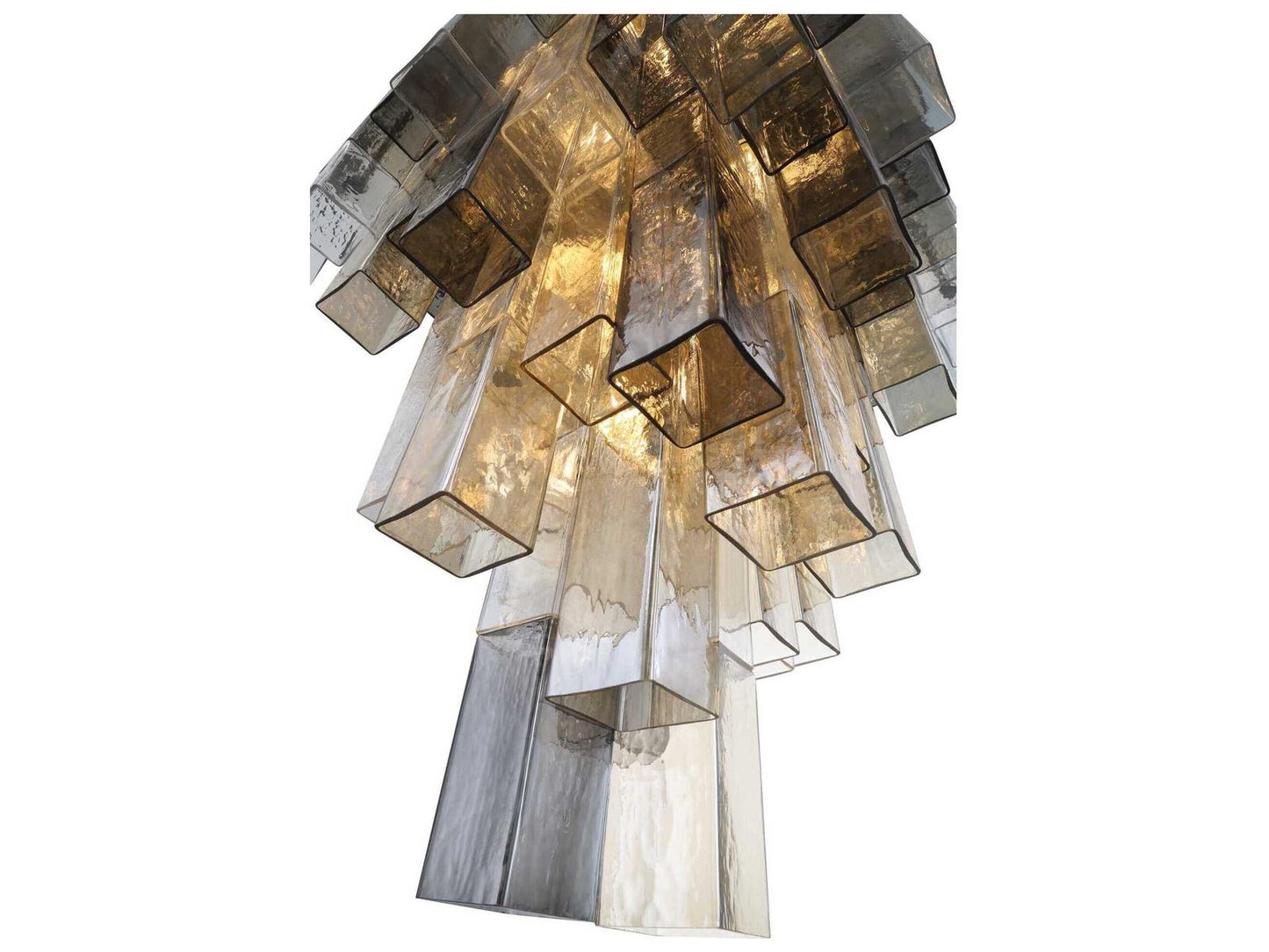 Eurofase Altesa 20-Light Chrome Geometric Chandelier with Mixed Glass