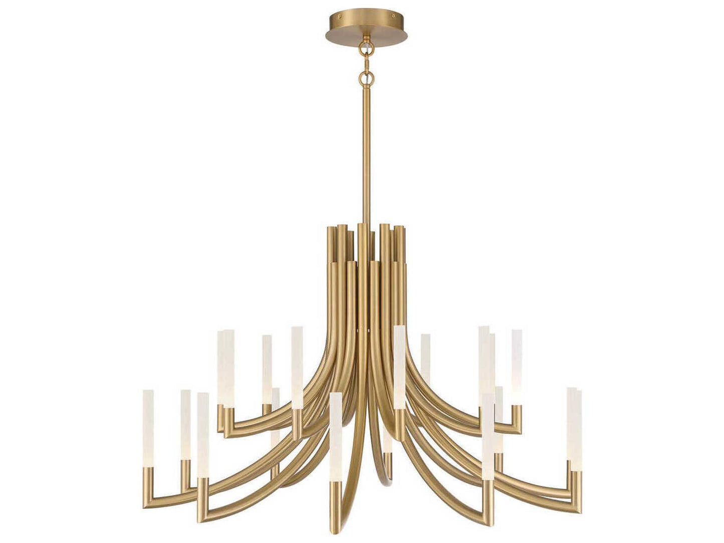Eurofase Olette 20-Light Gold Geometric Linear Chandelier