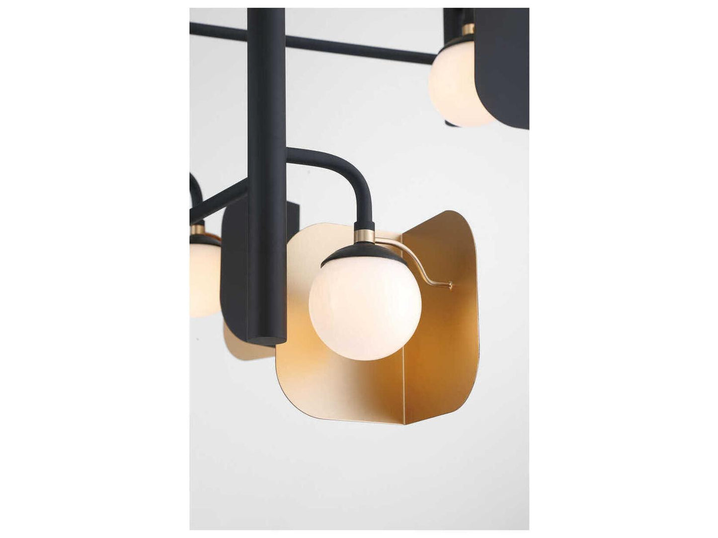 Eurofase Cornice 12-Light Gold Black Geometric LED Chandelier