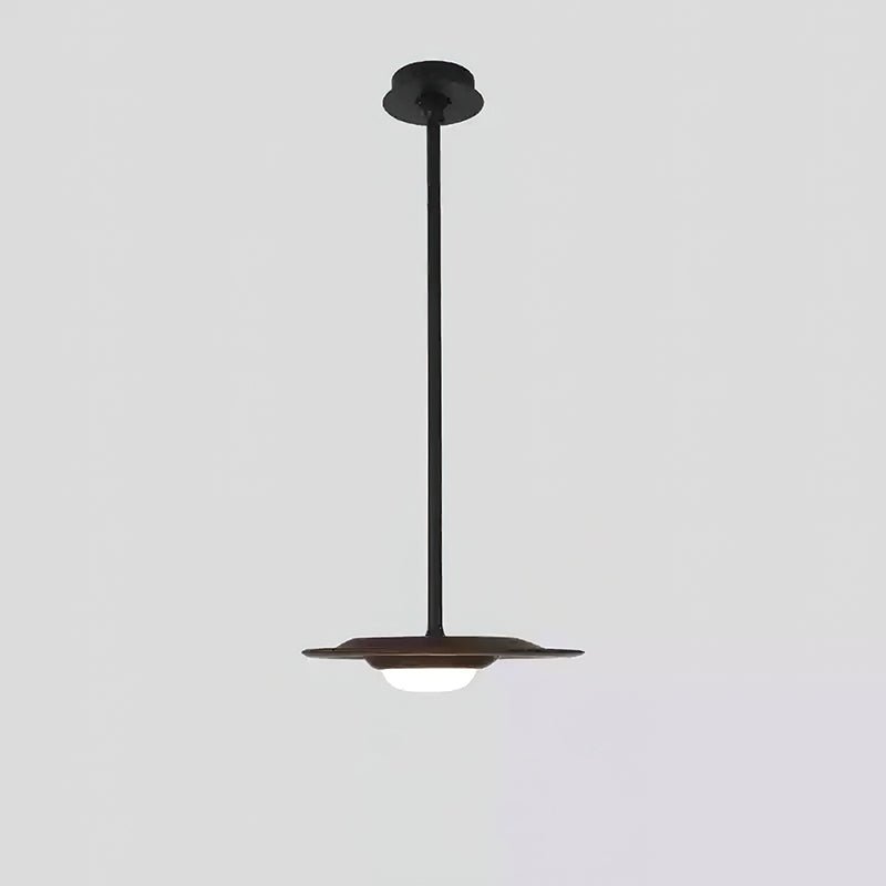 Horizon Eaves Pendant Lamp 1 Head: ∅ 15.7’’ x W 11.8’’ / Walnut Color / Warm Light Pendant light
