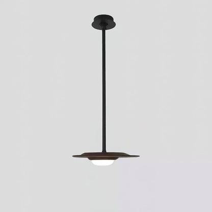 Horizon Eaves Pendant Lamp 1 Head: ∅ 15.7’’ x W 11.8’’ / Walnut Color / Warm Light Pendant light