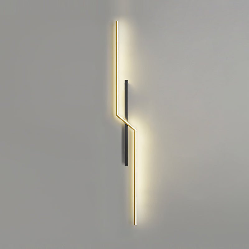 Echelon Rechargeable Wall Light H 47.2″ x W 5.9″ / Gold & Black / Three-Color Changing Light & USB charging plug 1001