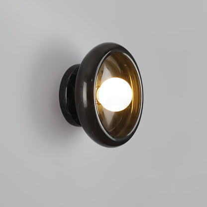 Eclipse Jade Wall Sconce ∅ 9.8″ x H 5.1″ / Black marble Wall lamp