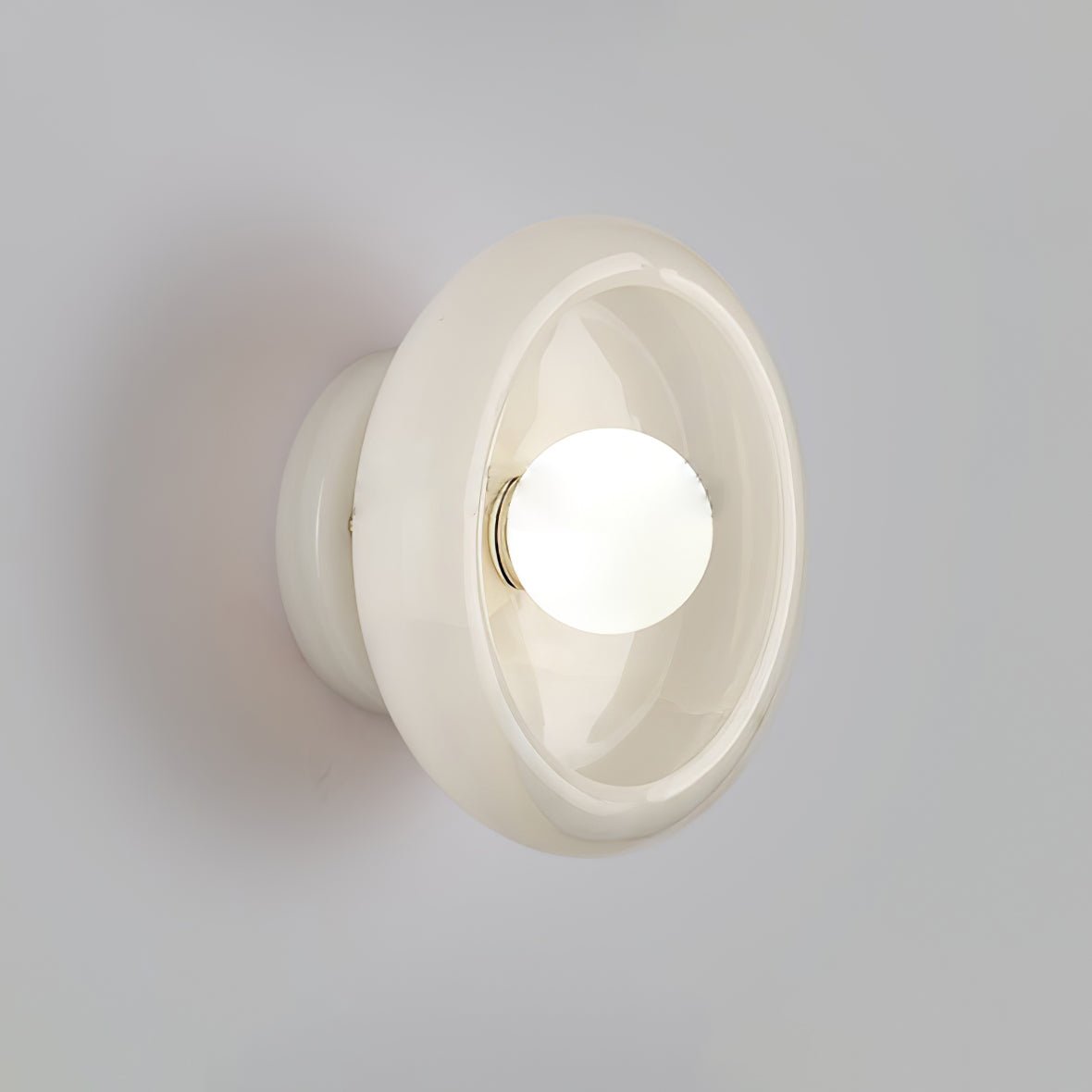 Eclipse Jade Wall Sconce ∅ 9.8″ x H 5.1″ / White jade Wall lamp