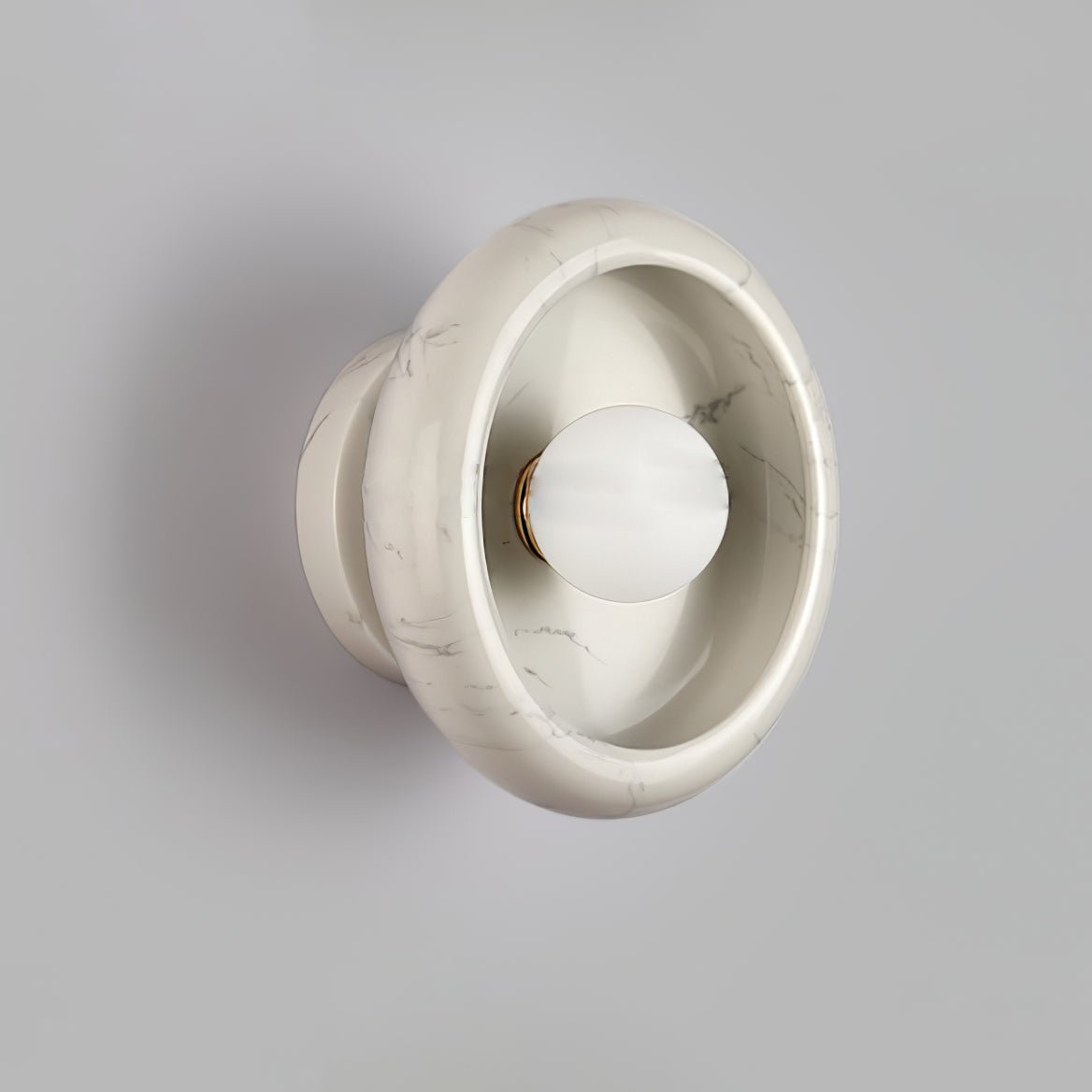 Eclipse Jade Wall Sconce ∅ 9.8″ x H 5.1″ / White marble Wall lamp