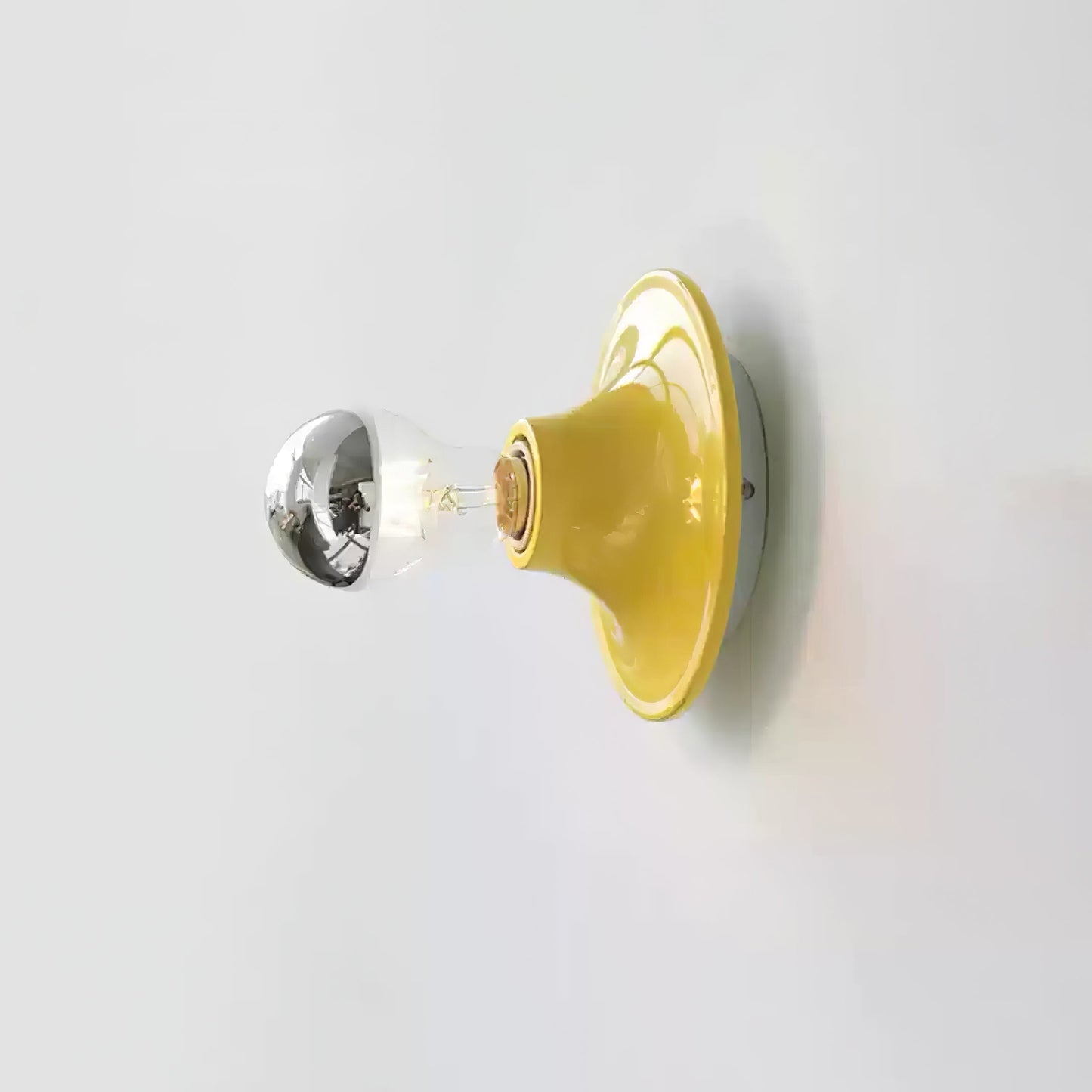 Eclipta Wall Sconce ∅ 5.9″ x H 5.9″ (Electroplated glass bulb) / Yellow