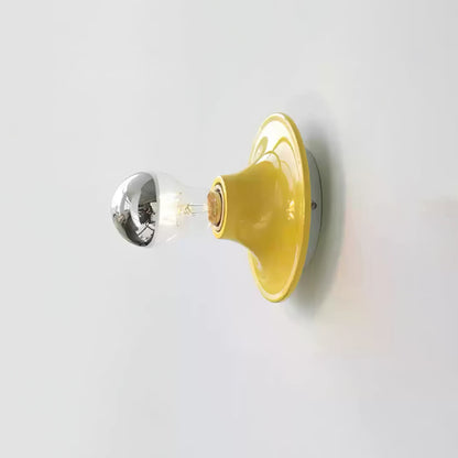 Eclipta Wall Sconce ∅ 5.9″ x H 5.9″ (Electroplated glass bulb) / Yellow