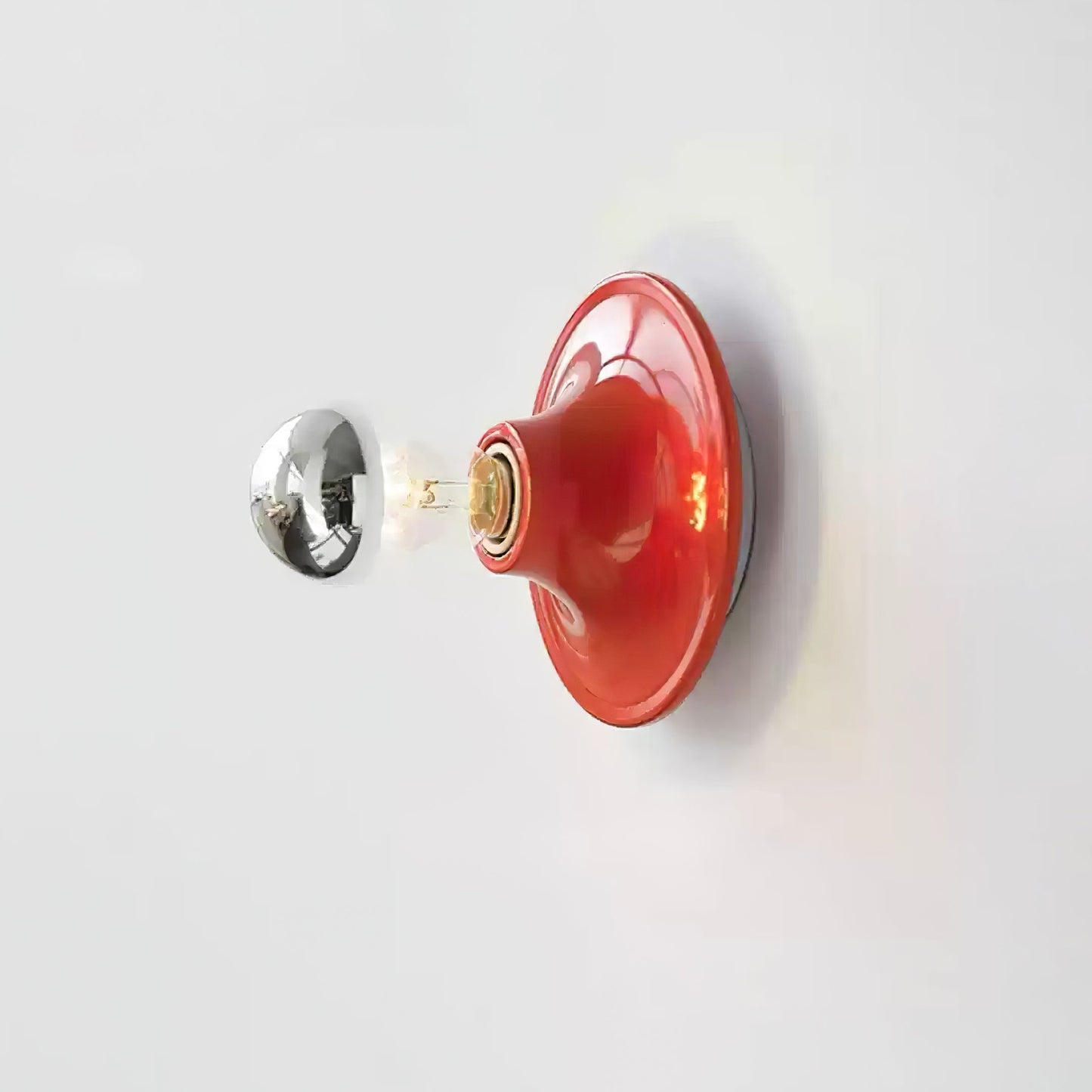 Eclipta Wall Sconce ∅ 5.9″ x H 5.9″ (Electroplated glass bulb) / Red
