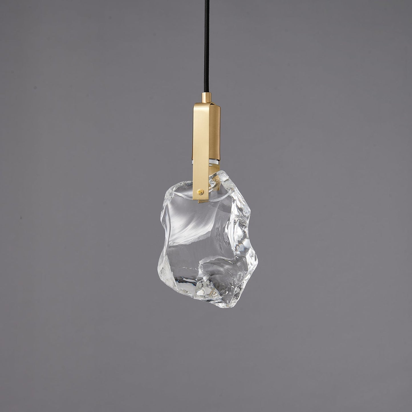 Ecliptique Series Pendant Lamp Model J ∅ 5.9″ x H 7.9″ / Brass & Clear 1001 Pendant light
